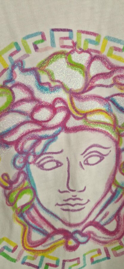 164 - Versace shirt print pastels als nieuw (0525meg7) - Afbeelding 4