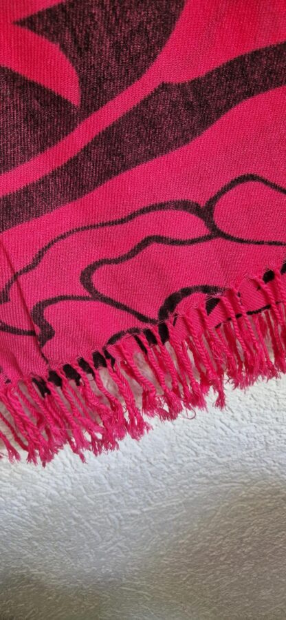 Roze sjaal met print (0525meg7) - Afbeelding 4