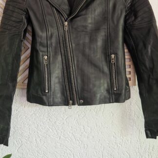 170 176 - Rocking leren jack zwart (0525meg7)