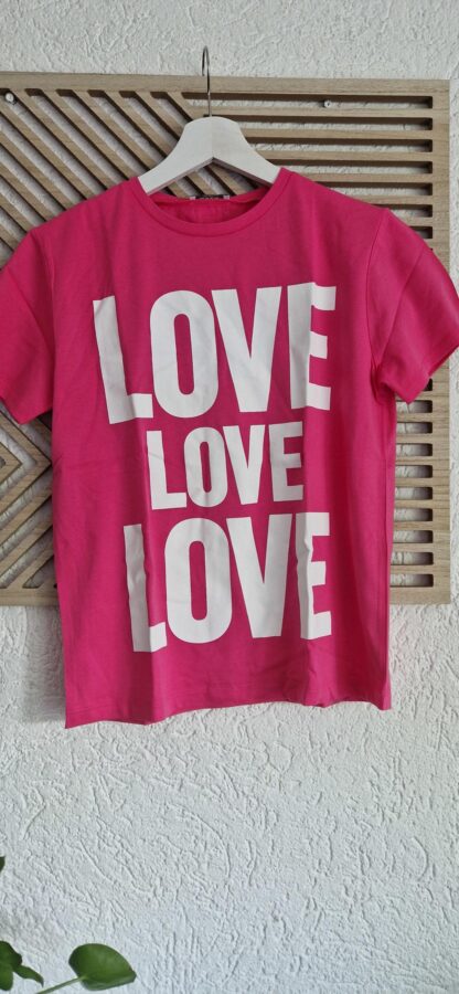 128 - Liu Jo fuchsia shirt met print (0525meg7)