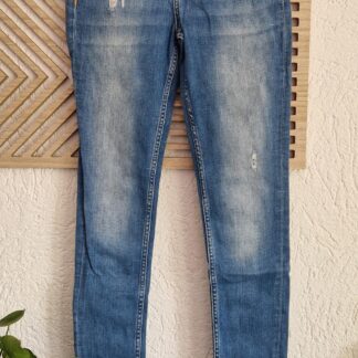25 - MET super skinny jeans blauw destroyed (0525meg7)