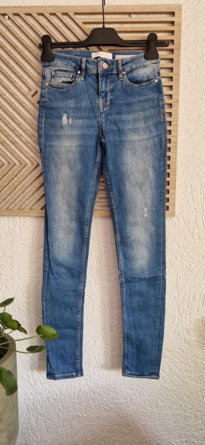 25 - MET super skinny jeans blauw destroyed (0525meg7)