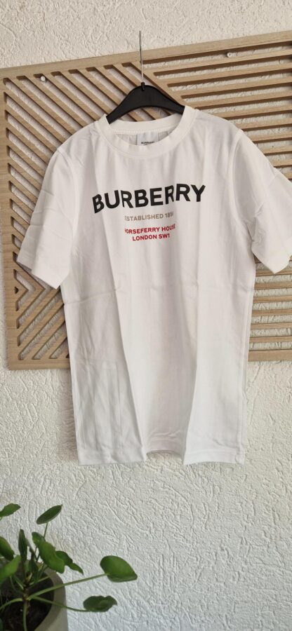 152 - Burberry shirt wit met print (0525meg7)