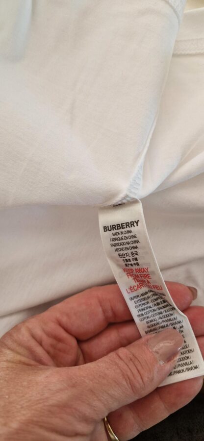 152 - Burberry shirt wit met print (0525meg7) - Afbeelding 6