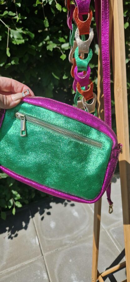 Borse in Pelle schoudertas glitter als nieuw (0525sh3) - Afbeelding 9