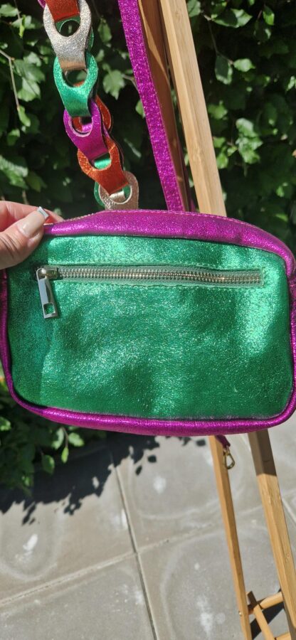 Borse in Pelle schoudertas glitter als nieuw (0525sh3) - Afbeelding 7