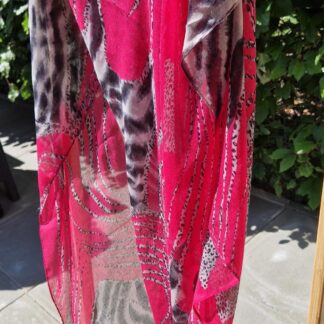 Sensation sjaal roze zwart grijs (0525sh3)