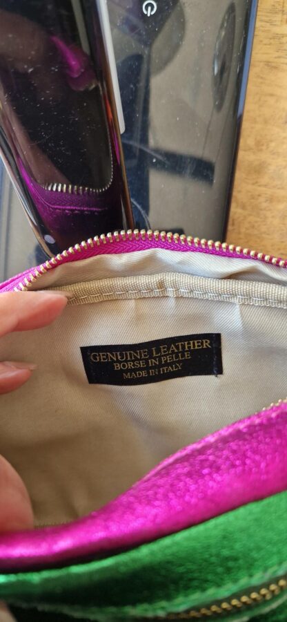 Borse in Pelle schoudertas glitter als nieuw (0525sh3) - Afbeelding 12