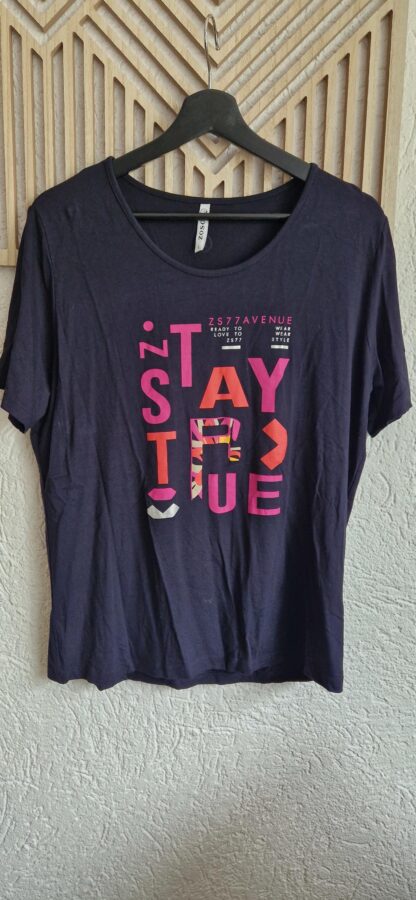 L - Zoso shirt blauw print (0525sh3)
