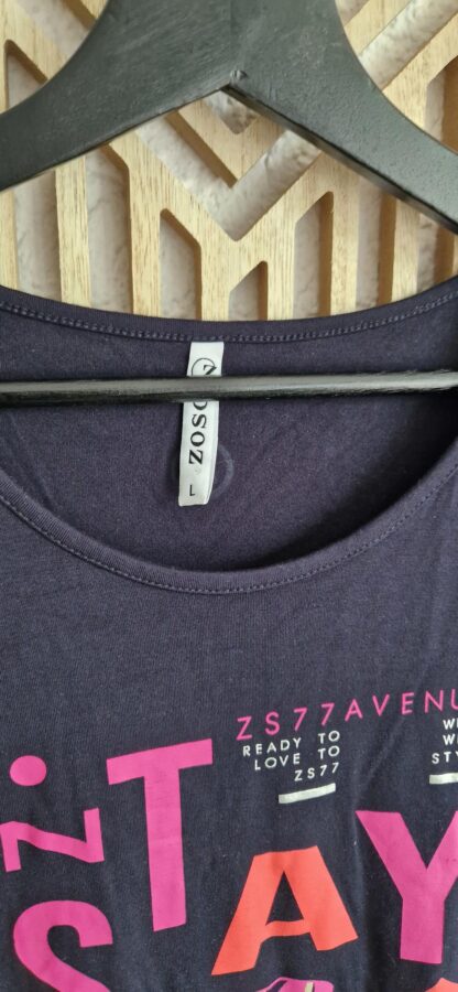 L - Zoso shirt blauw print (0525sh3) - Afbeelding 5