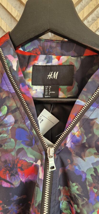 38 - H&M zomerjas of overjasje paarse bloemen nieuw (0525may1) - Afbeelding 3