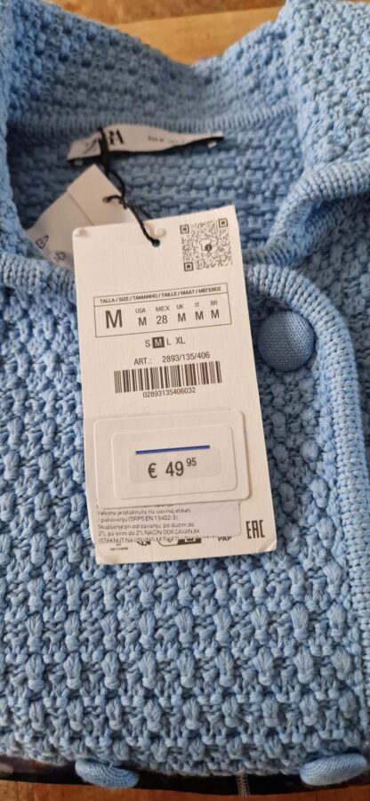 S ipv M - Zara vestjas blauw nieuw (0525may1) - Afbeelding 11