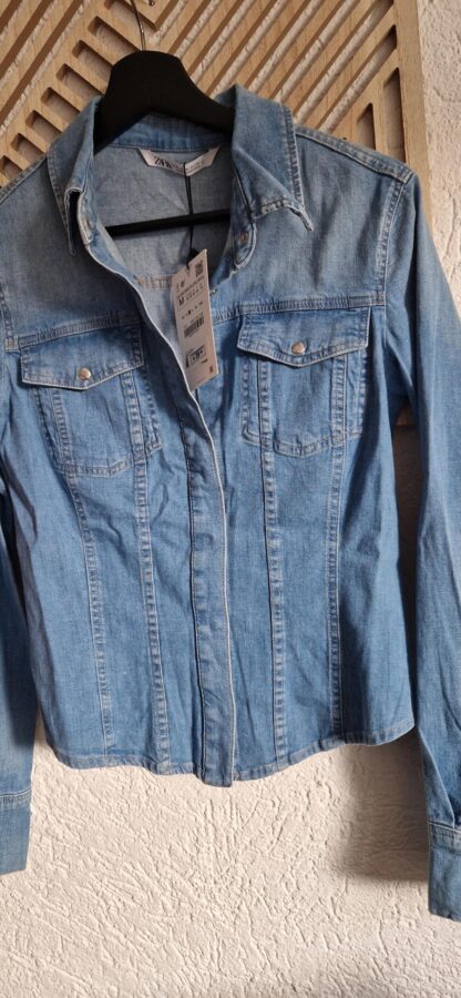 S(M) - Zara jeansblouse nieuw (0525may1) - Afbeelding 3