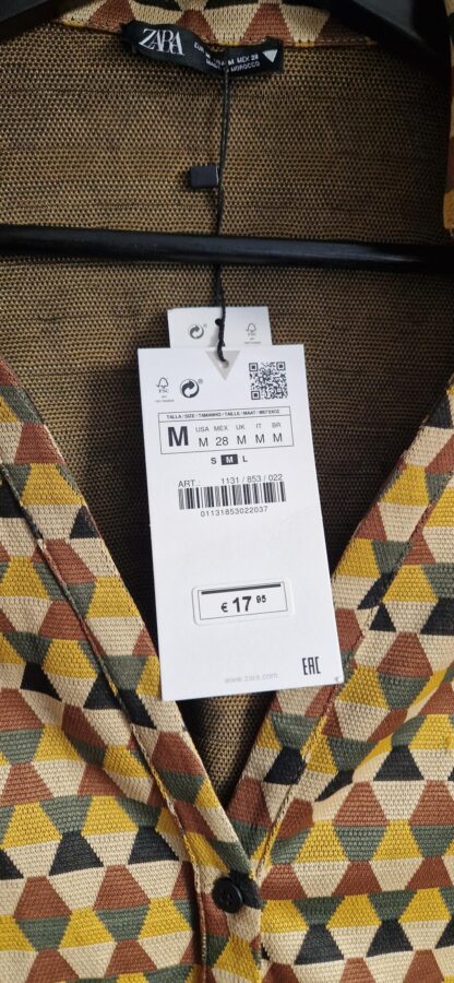 S/M - Zara blousje retro nieuw (0525may1) - Afbeelding 4