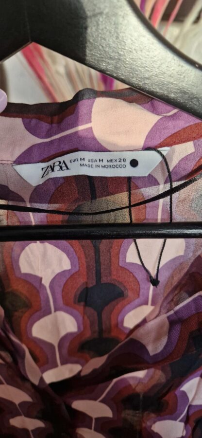 M - Zara blouse paars roze nieuw (0525may1) - Afbeelding 5