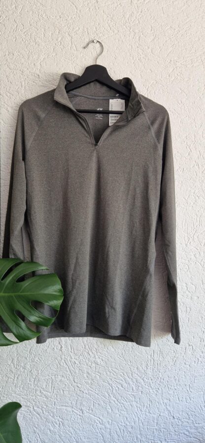 M - H&M sportshirt grijs nieuw (0525may1)