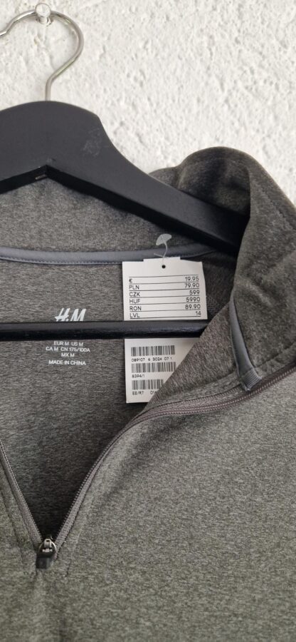 M - H&M sportshirt grijs nieuw (0525may1) - Afbeelding 3