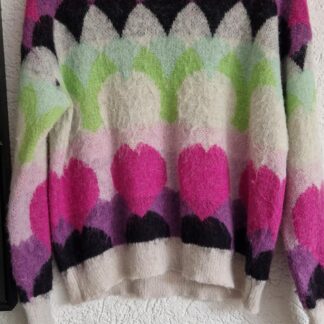 S - Loavies trui paars kleurtjes (0525bak)