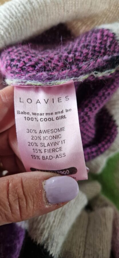 S - Loavies trui paars kleurtjes (0525bak) - Afbeelding 5