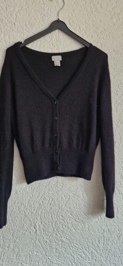 M - H&M vestje zwart angora nieuw (0525prv)