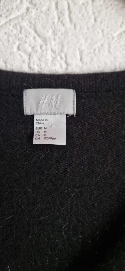 M - H&M vestje zwart angora nieuw (0525prv) - Afbeelding 3