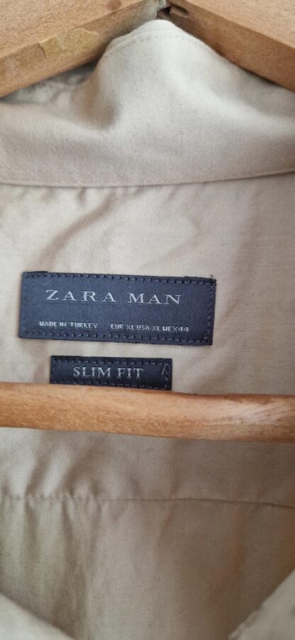 XL - Zara overhemd beige heren (0525bak) - Afbeelding 4