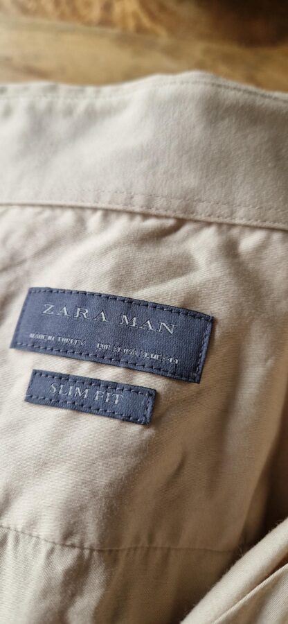 XL - Zara overhemd beige heren (0525bak) - Afbeelding 5