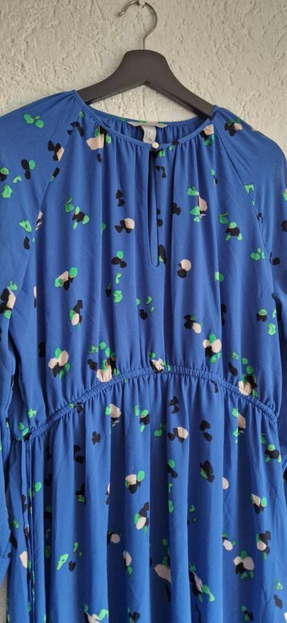 38 - H&M jurk blauw print groen beige zwart (0525bak) - Afbeelding 3