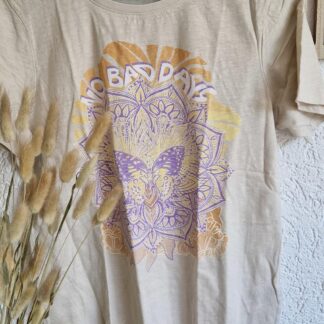 M - Cotton Club shirt beige print (0525sh3)