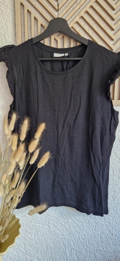 XL - Citylife zwart shirt broderie (0525sh3)