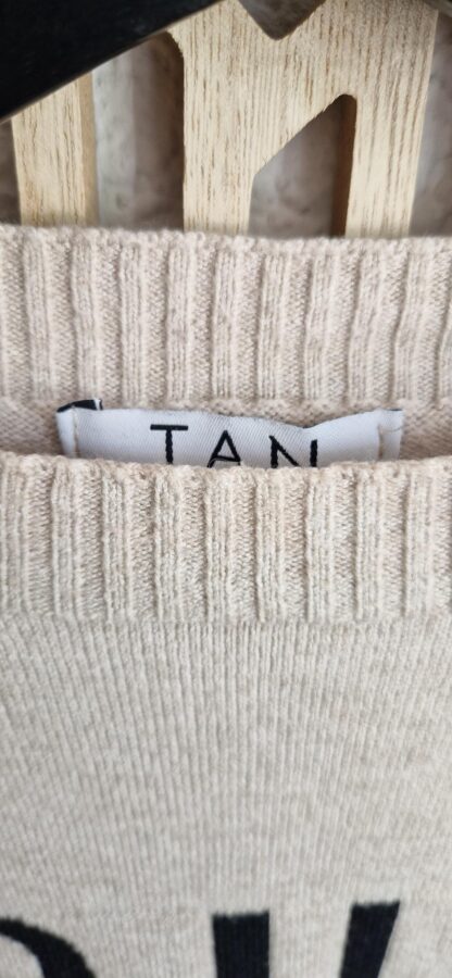 S - TAN trui beige teksten (0525sh3) - Afbeelding 6