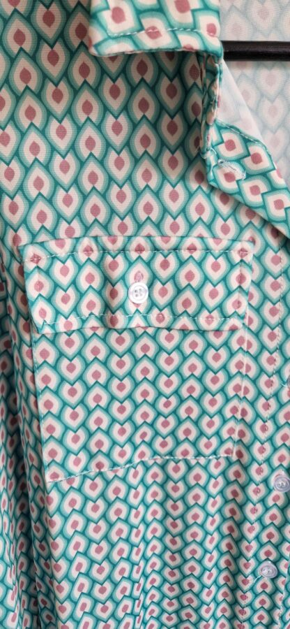 S - Made in Italy blouse groene print (0525sh3) - Afbeelding 4