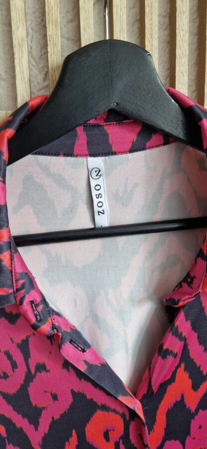 L -Zoso blouse travelstof roze print (0525sh3) - Afbeelding 4