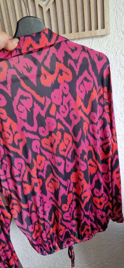 L -Zoso blouse travelstof roze print (0525sh3) - Afbeelding 6