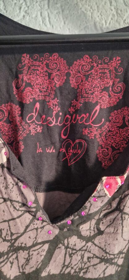 XL - Desiqual jurk zwart roze (0625dor) - Afbeelding 3