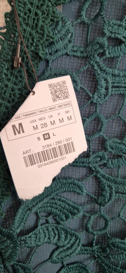 M - Zara groene jurk nieuw (0625dor) - Afbeelding 5