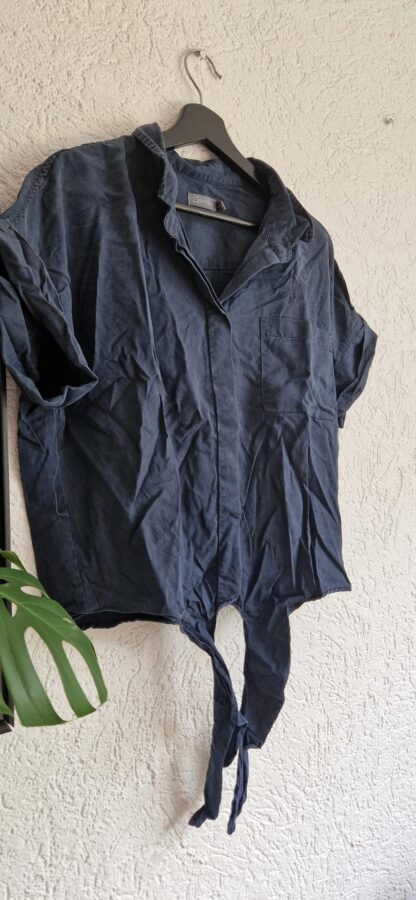 42 - Geisha blouse blauw katoen (0625am) - Afbeelding 3