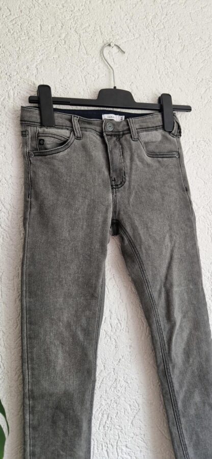 158 - Name It jeans antraciet als nieuw (0625am) - Afbeelding 3