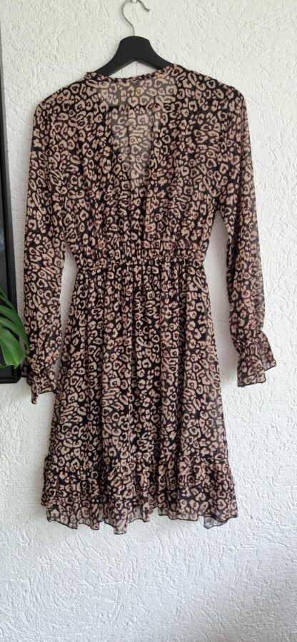XS/S - Made in Italy jurk bruine print (0625dor) - Afbeelding 5