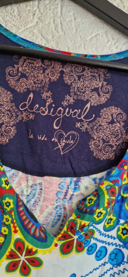 XL - Desiqual jurk wit blauw groen (0625dor) - Afbeelding 4