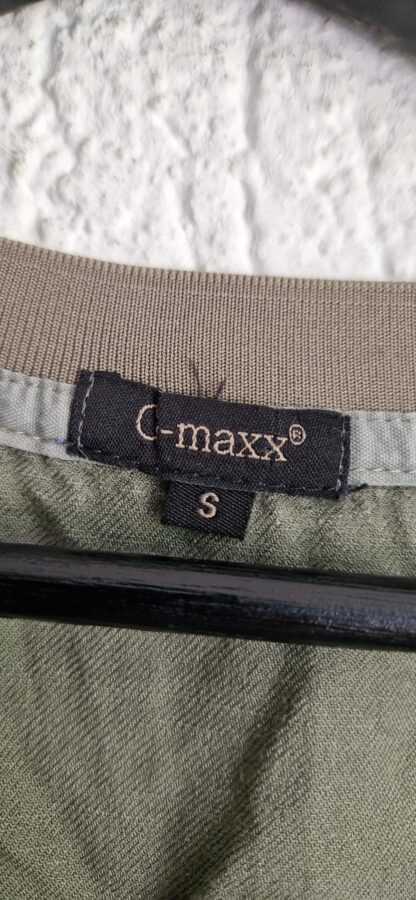S - G-Maxx jurk khaki met linnen (0625dor) - Afbeelding 5