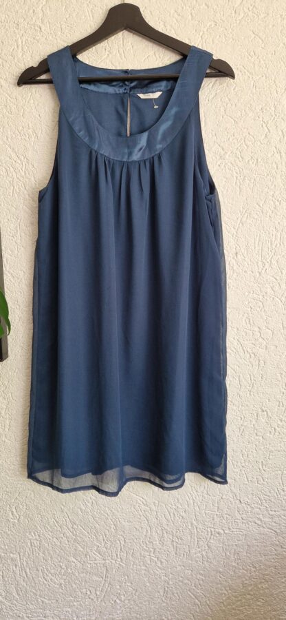 L - Hema jurk blauw mouwloos (0625dor)