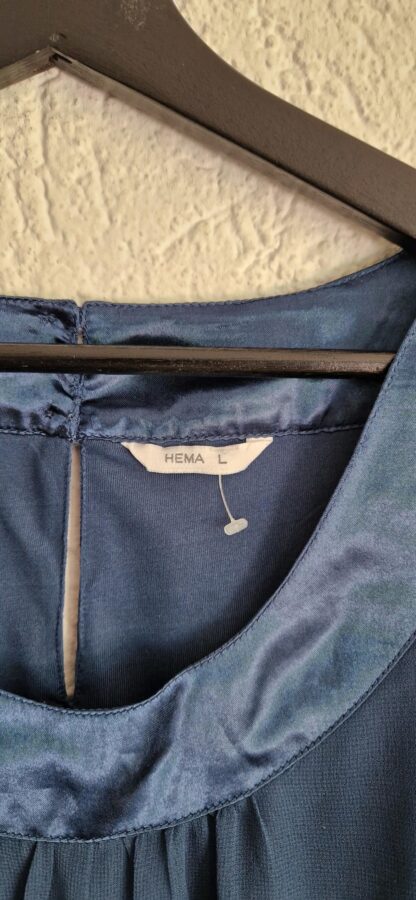 L - Hema jurk blauw mouwloos (0625dor) - Afbeelding 4