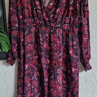 XL - Supertrash jurk roze bloemen (0625dor)