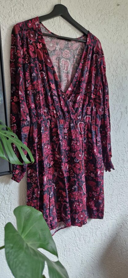 XL - Supertrash jurk roze bloemen (0625dor) - Afbeelding 3