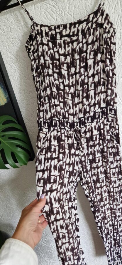 152 158 - Avenue girl jumpsuit bruin wit (0625dor)