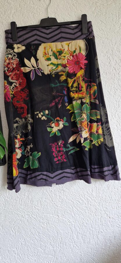 L - Moda piu Anna rok bloemen (0625dor) - Afbeelding 3