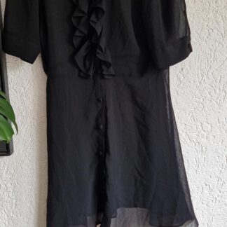 M - Zara zwart jurkje licht transparant (0625dor)