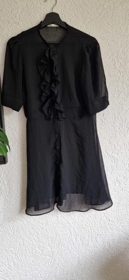 M - Zara zwart jurkje licht transparant (0625dor)