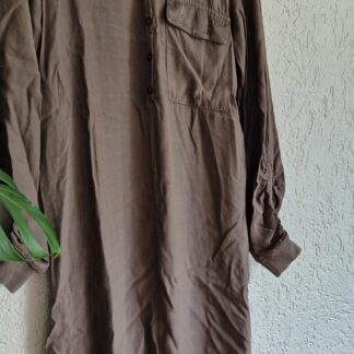 S - Transfer jurk khaki bruin (0625dor)